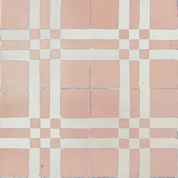Mosaic House Moroccan tile Bravo 22-1 Light Pink White  zellige, mosaic, zellij, field, pattern, glaze, simple, classic 
